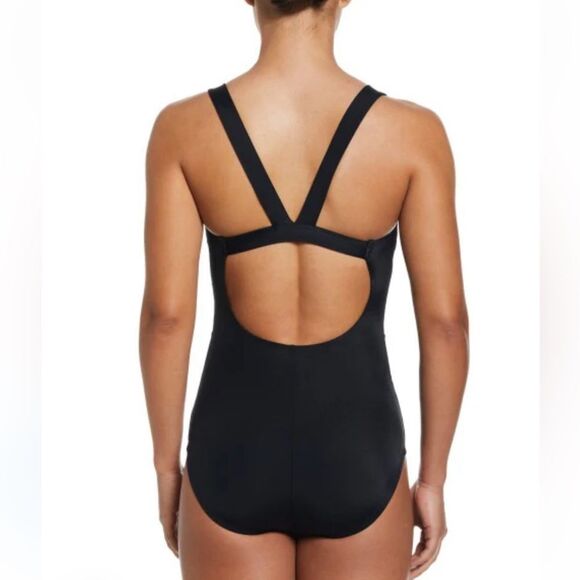 Nike Black Mesh One-Piece Swimsuit - Picture 5 of 15